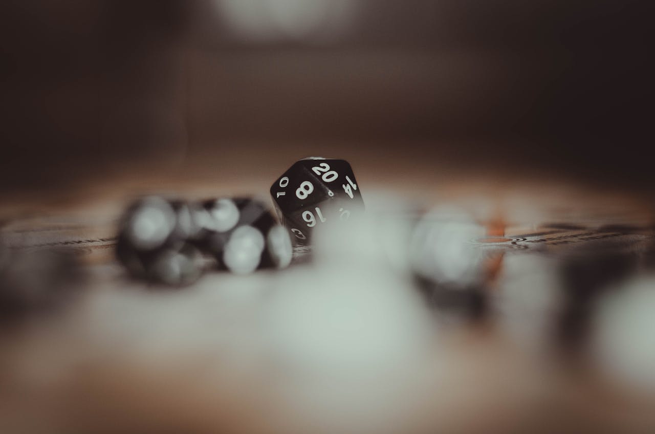 Our dice, simple and black